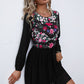Floral Mesh Sleeve Lined Dress